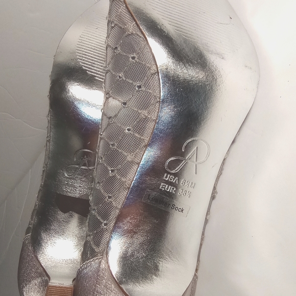 Adrianna Papell Jamie Evening Pumps Silver Rhinestone Women's Shoes Size 8.5 - Picture 14 of 14